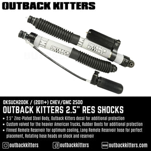 Outback Kitters Stock Height Shock Upgrade for 2011+ Chev Silverado 2500