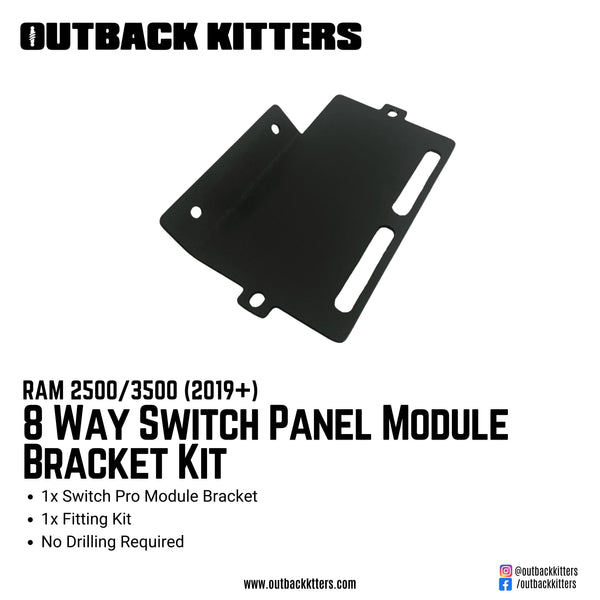 8 Way Switch Panel Module Bracket Kit - Ram 2500/3500 2019+
