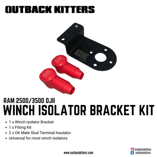 Winch Isolator Bracket Kit - Ram 2500/3500 DJII