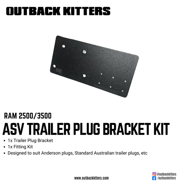 ASV Trailer Plug Bracket Kit - Ram 2500/3500 DJII