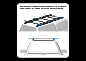 1/4 CANTILEVER OUTRIGGER 200mm EXTENSION (Pack of 3)