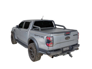 Next Gen Ford Ranger and Raptor fitted with roller shutter, providing secure tub coverage and integrated load support.