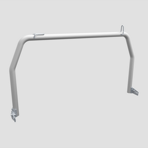 Rear Ladder Rack Round Tube (Fold Down Ears) - Aluminium Tray