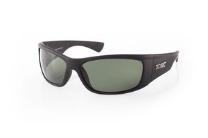 Tonic Shimmer Sunnies - Matte Black / Green Mirror