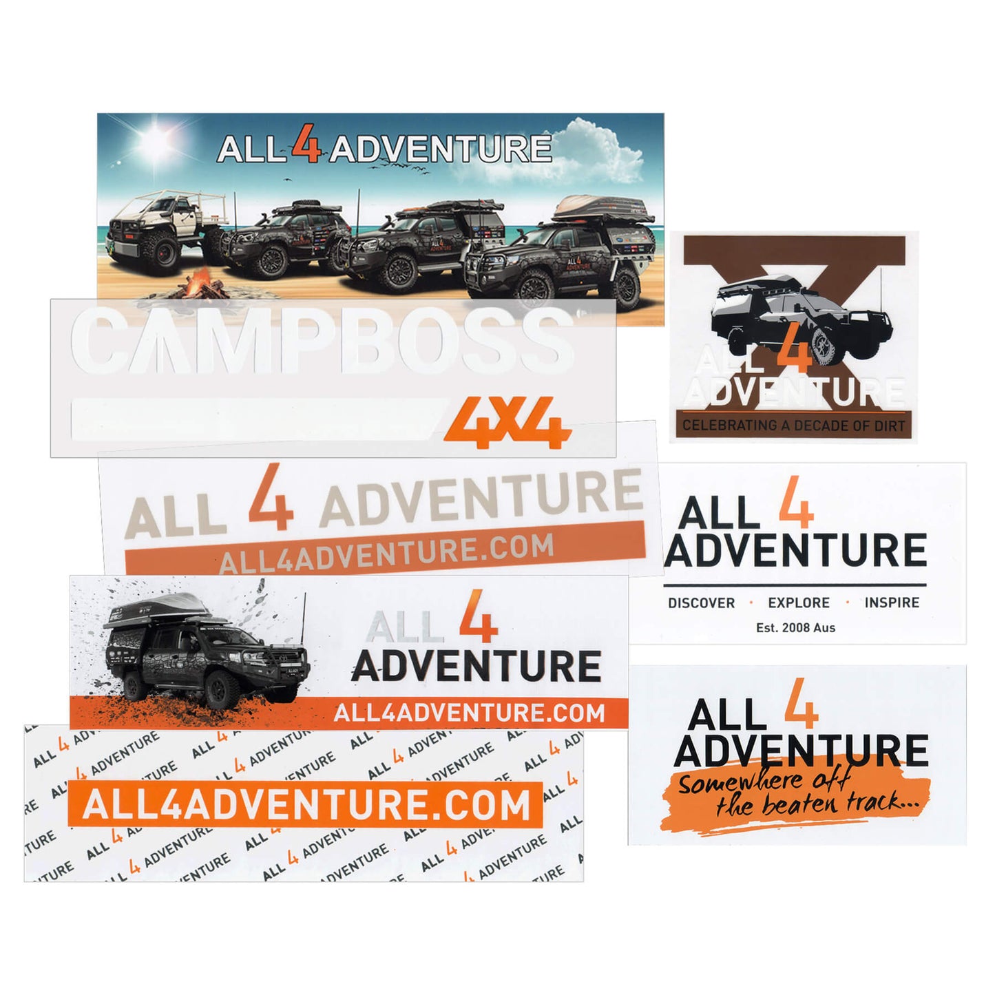 Bumper Stickers - CampBoss 4x4