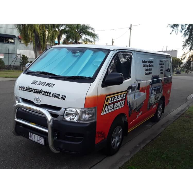 Polished Nudgebar Series II suitable for use with 2009 Toyota Hiace Commuter