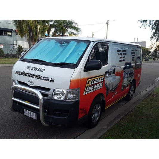 Polished Nudgebar Series II suitable for use with 2009 Toyota Hiace Commuter