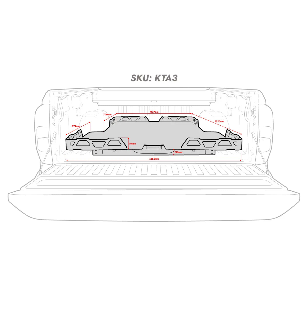Tray Sliders Kia Tasman