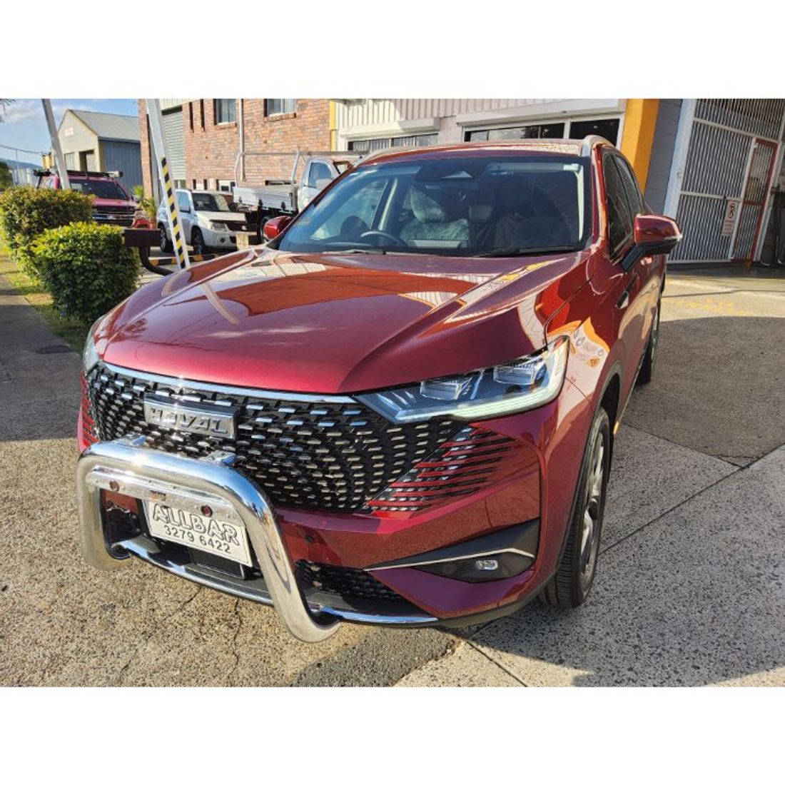 Alloy Polished 76mm Nudgebar with Spot Light Tabs to suit 2023 Haval H6 Ultra Hybrid