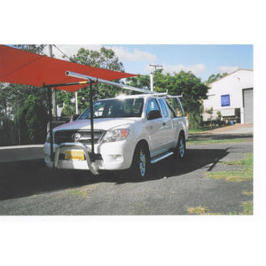 Polished Nudgebar & Hrack Set compatible with 05-15 Toyota Hilux