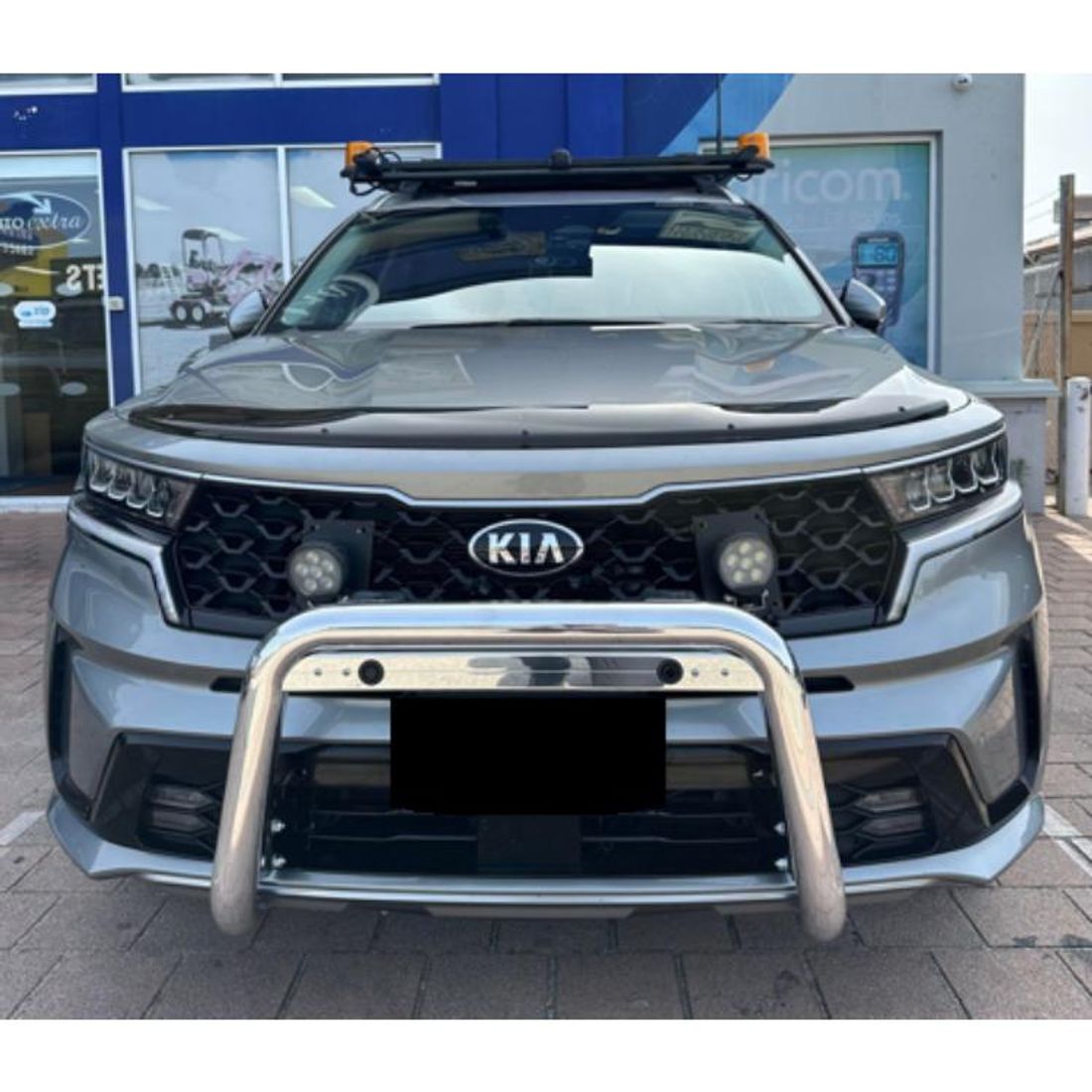 Polished Alloy Nudgebar with with 2 Light Tabs to suit 2023 Kia Sorento