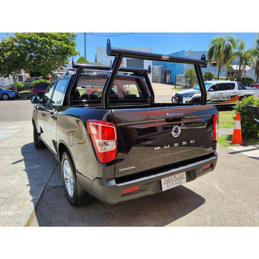 Black Front Fixed/Rear Removable Trade Racks to suit 2023 Ssangyong Musso