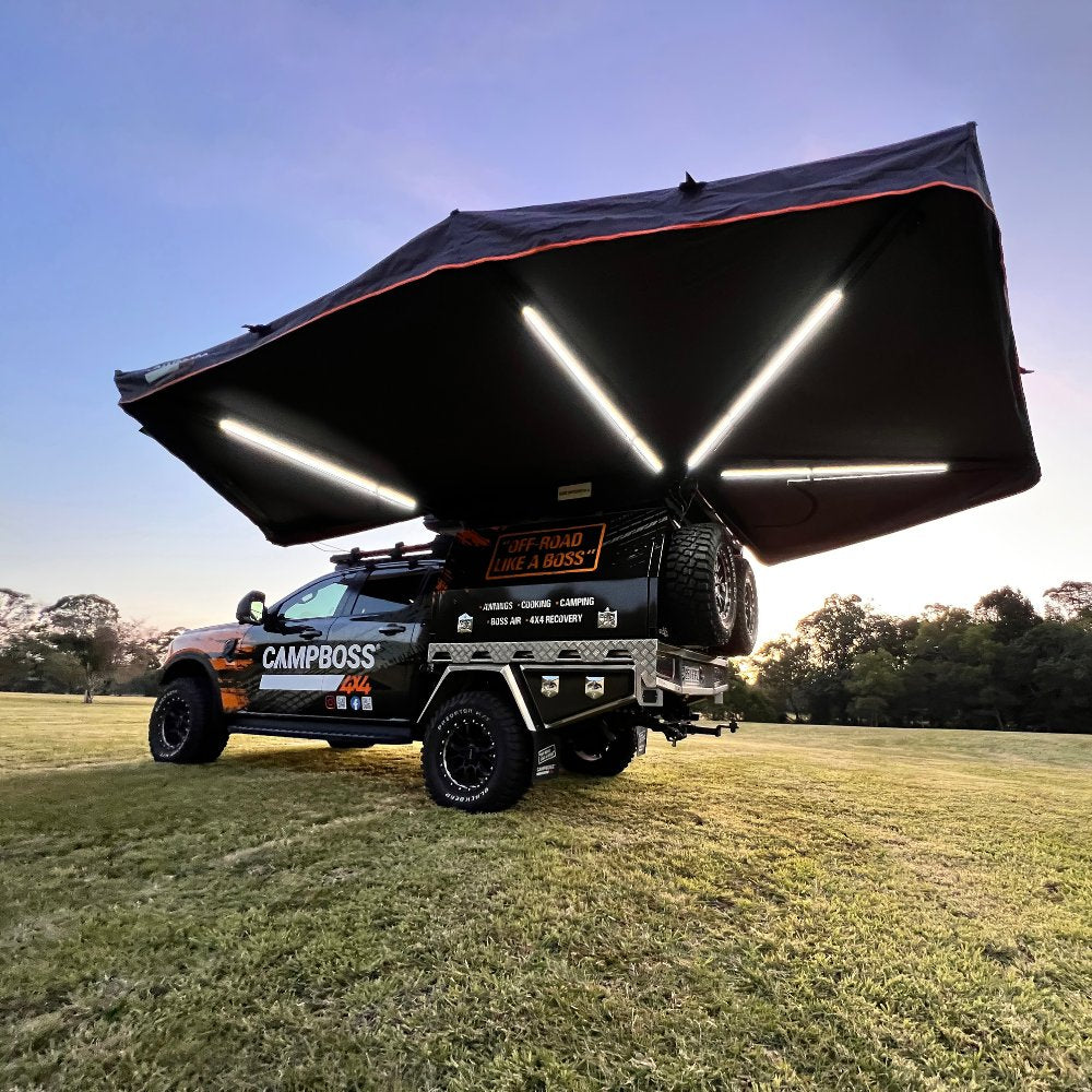 Boss Shadow 270XL Awning With Zip Rooftop Tent Entry - LHS Passenger Side