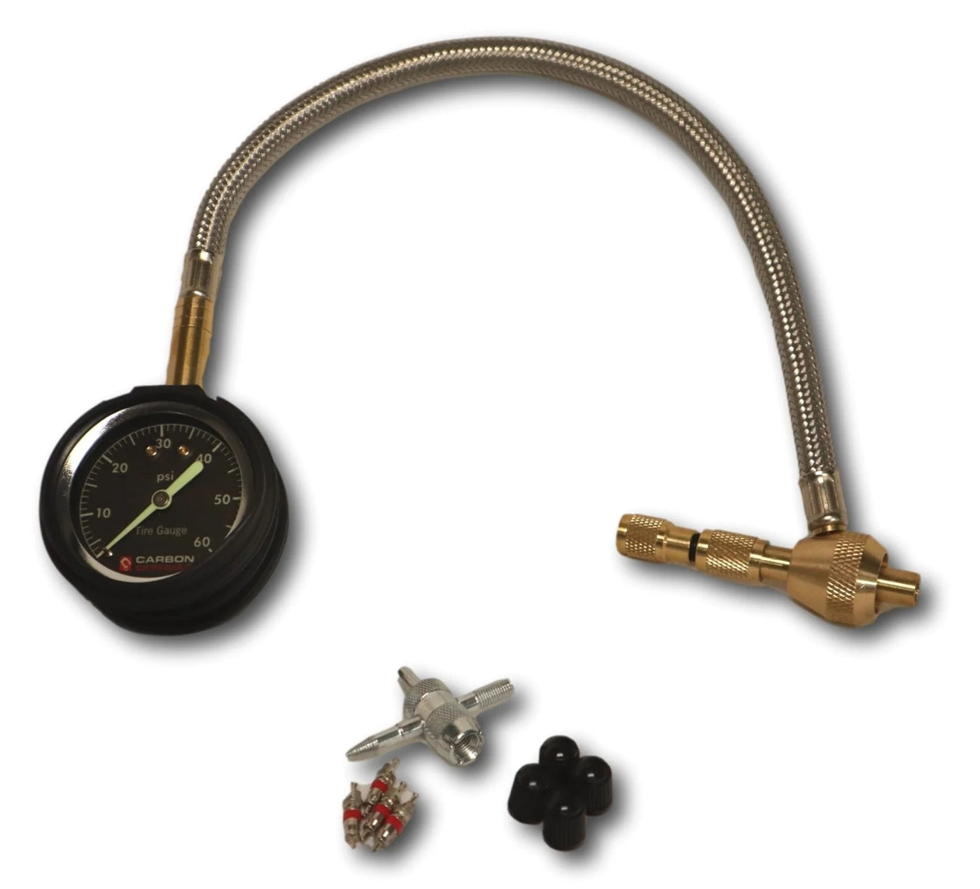 Carbon Offroad Speedy Tyre Deflator and Pressure Gauge