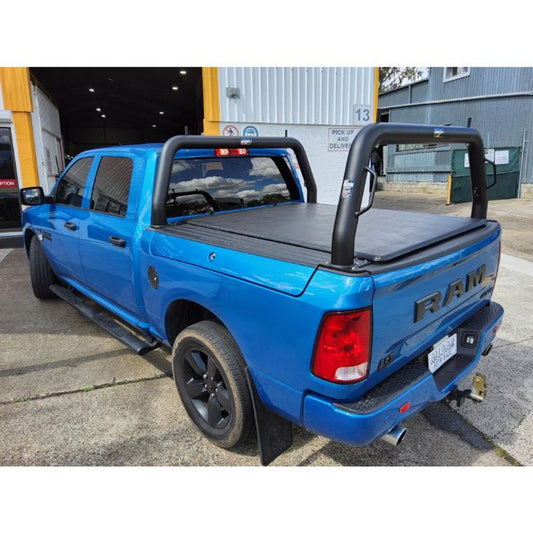 DT Ram with 100mm textured black Style Racks, Tie Downs, Pins and Rear Grab Handles
