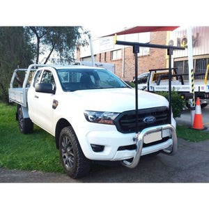 Polished Nudgebar with Black HRack set to suit 2021 Ford XL Ranger