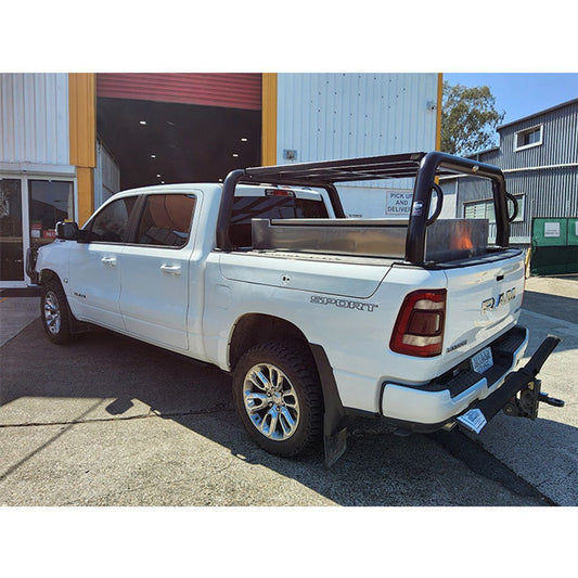 Textured Black 100mm Fixed Racks with Platform Rack to suit DT Ram Laramie