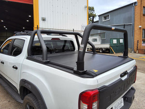 Black 76mm alloy 2 Piece Sportsbar & Rear Rack to suit Ironman Shutter on 2025 LDV T60