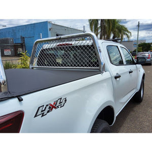 Polished 76mm Front Fixed/Rear Removable Style Racks with welded Mesh to suit 2023 Isuzu DMax