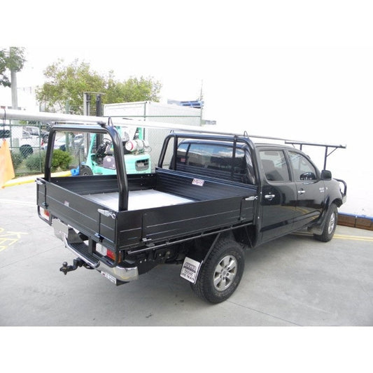 P/Coated Black Style Racks with Welded Loops to suit Toyota Hilux