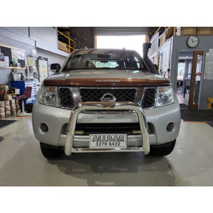 Polished 76mm Nudgebar with Spot Light Tabs to suit 2013 Nissan Pathfinder