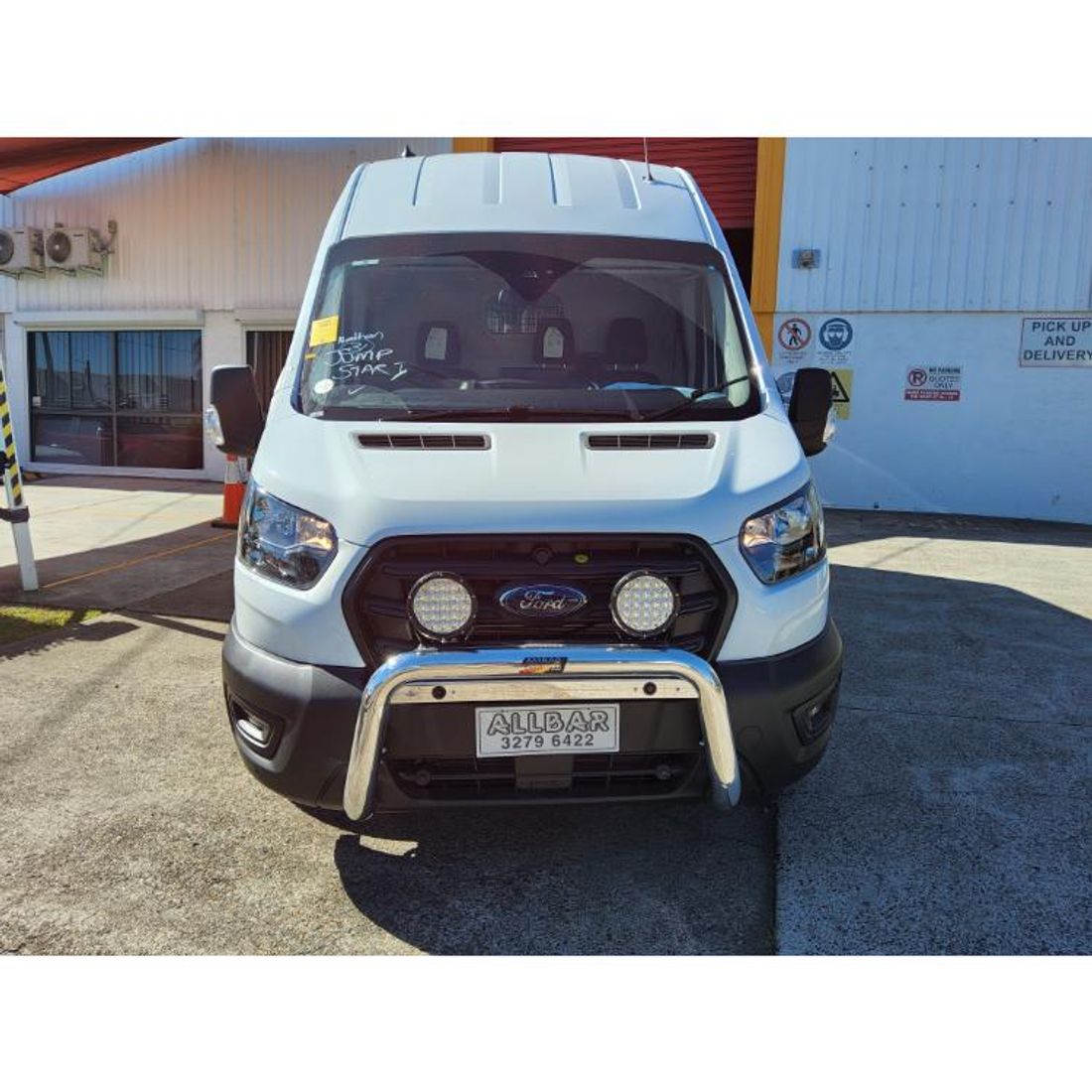 Polished Nudgebar to suit 2024 Ford Transit VO Tech Pack