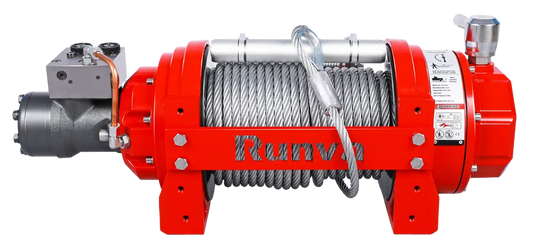 RUNVA HWV15000 HYDRAULIC WINCH WITH STEEL CABLE