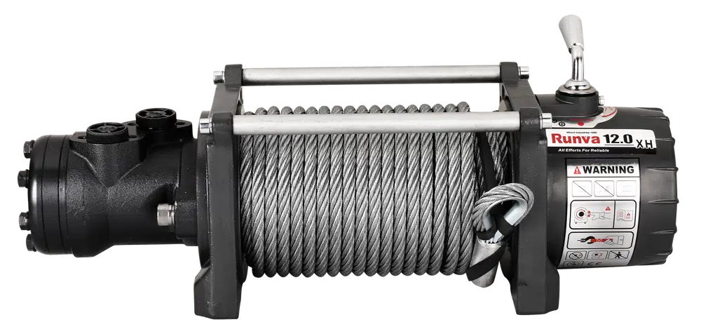 RUNVA HWX12000 HYDRAULIC WINCH WITH STEEL CABLE