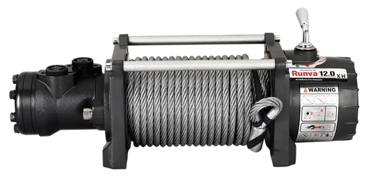 RUNVA HWX12000 HYDRAULIC WINCH WITH STEEL CABLE