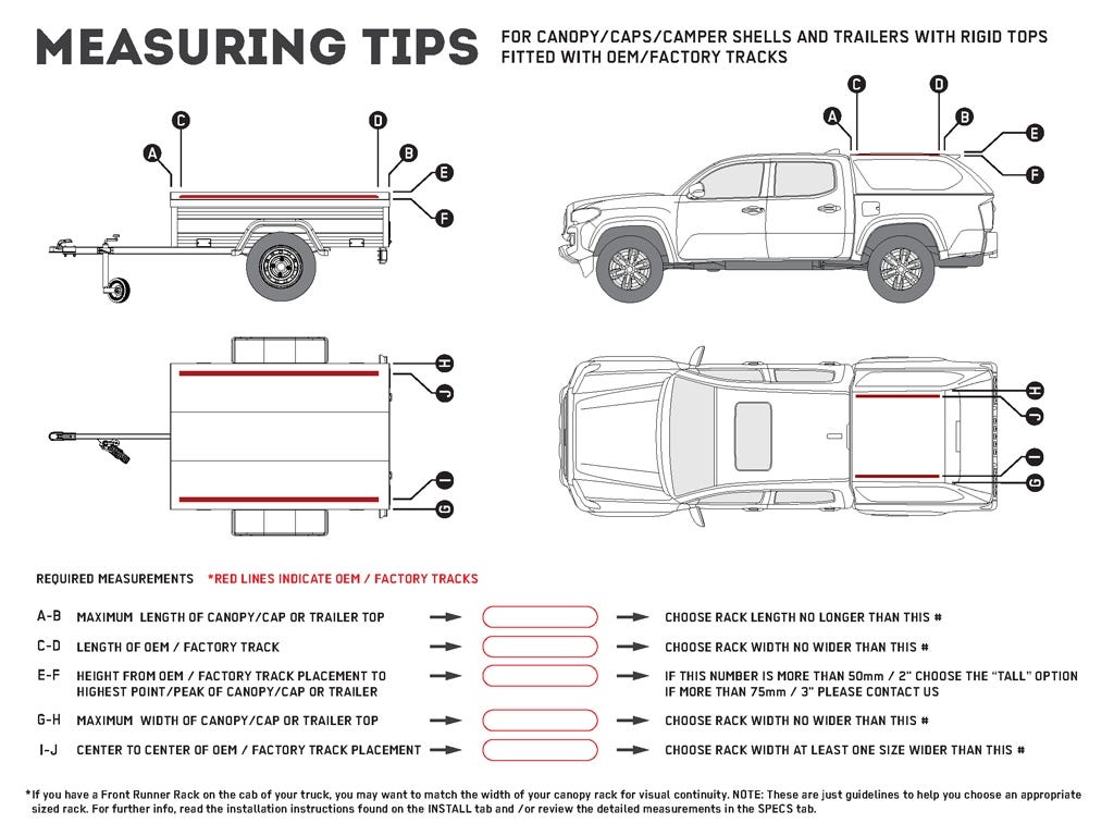 Ute Canopy or Trailer with OEM Track Slimline II Rack Kit / Tall / 1475mm(W) X 1156mm(L)