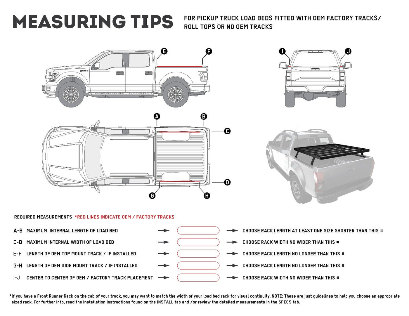 Ute Slimline II Load Bed Rack Kit / 1165(W) x 1358(L)