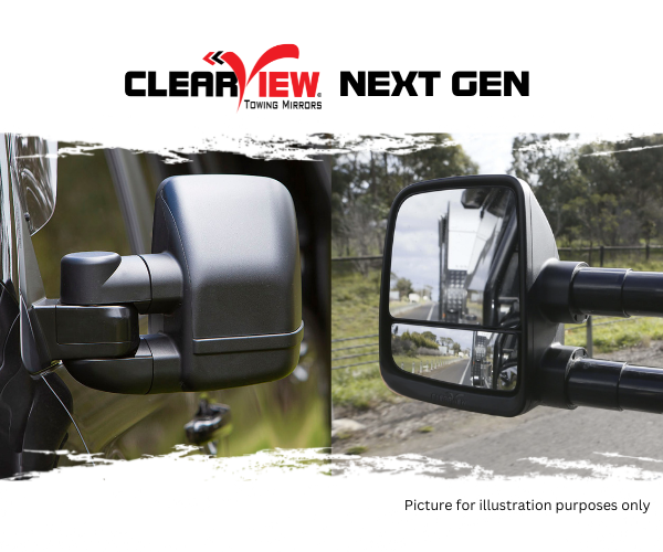 Clearview Next Gen towing mirrors for Holden Colorado 2002-2011, Isuzu D-Max 2002-2011, Holden Rodeo 2003-2008