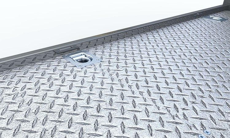 Triple M steel tray internal load restraint point
