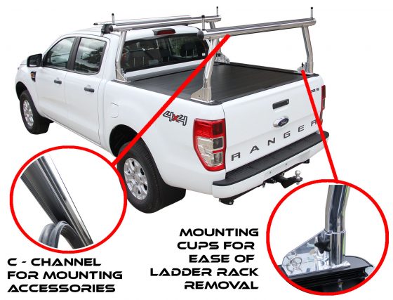 ROLL R COVER- Nissan NP300 Space Extra Cab Navara Sports Bars (NP52R) TheUTEShop Products